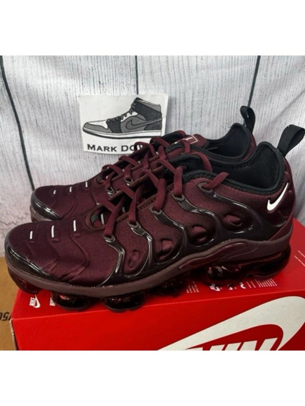 NEW Nike Air VaporMax Plus Night Maroon Black FN6850-681 Men Size 10